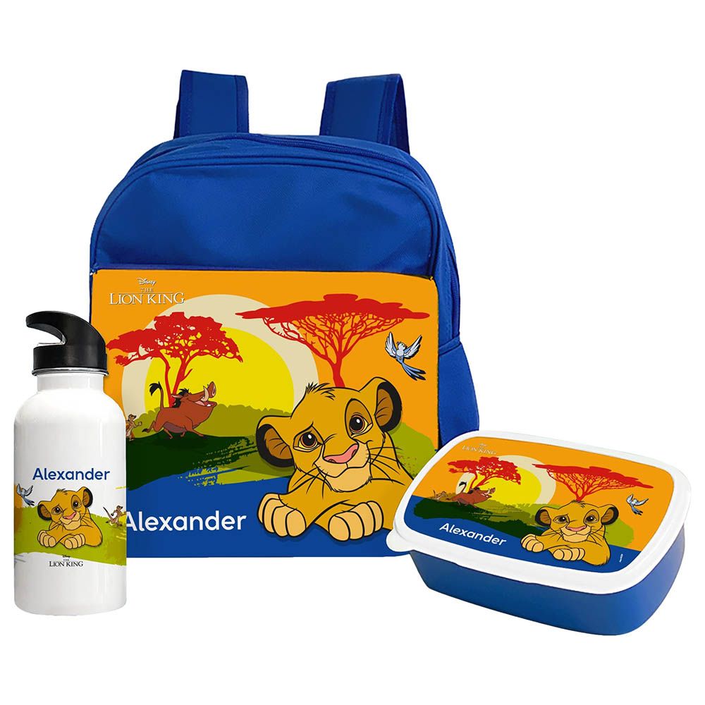 Disney The Lion King Boy's Girl's Soft Insulated School Lunch Box (Blue, One Size)