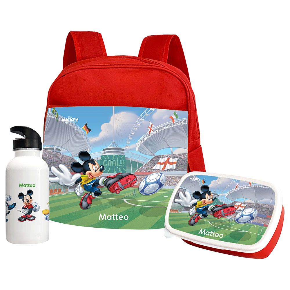 Mickey mouse cheap backpack and lunchbox