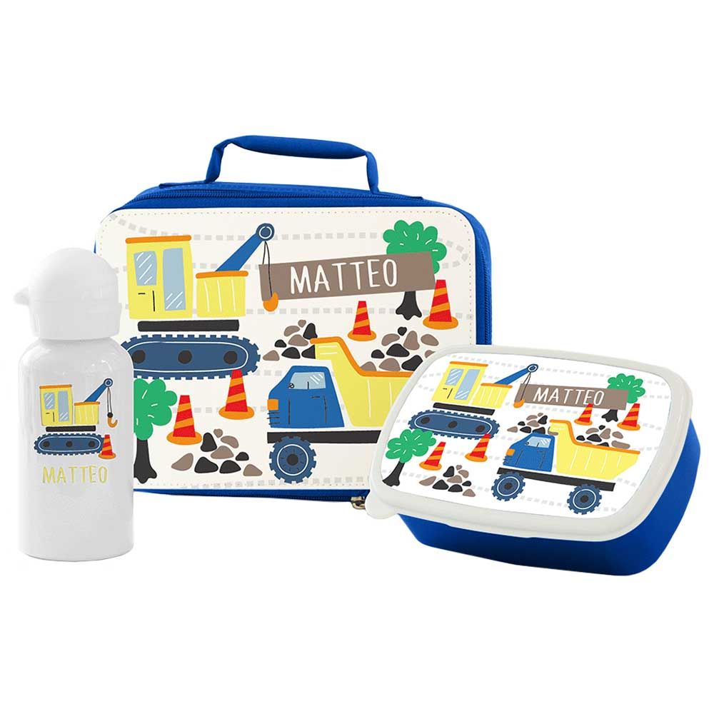 Kids Construction Personalized Lunch Box