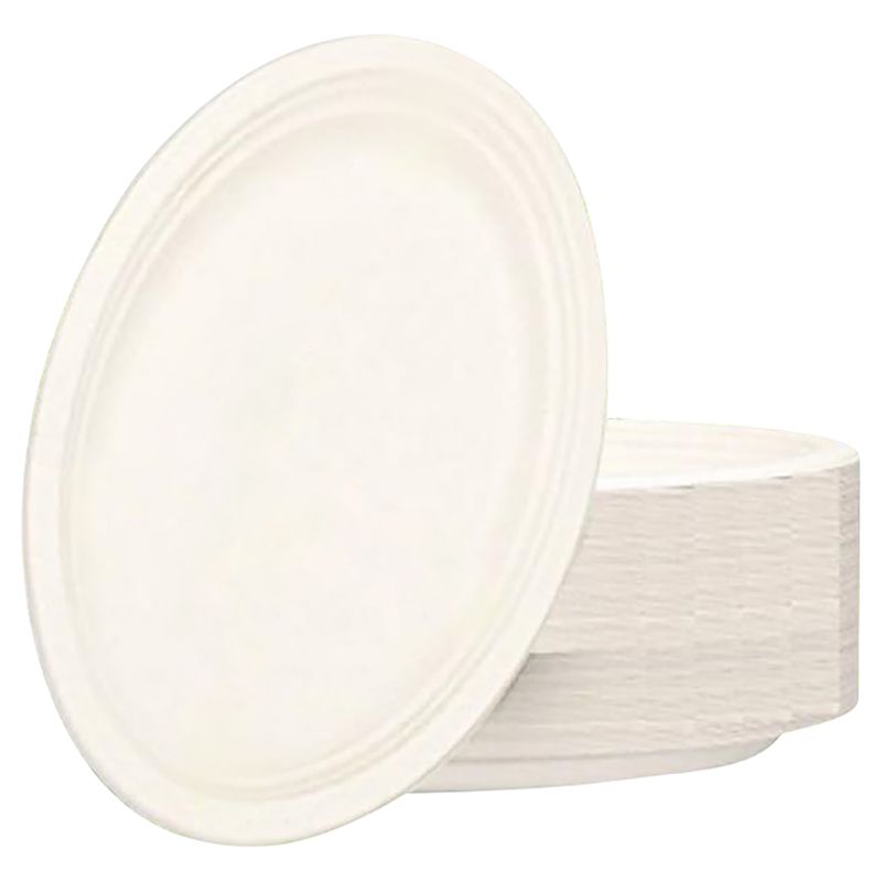 100/200Pcs 6inch Dessert Plates 100% Compostable Heavy-Duty Paper