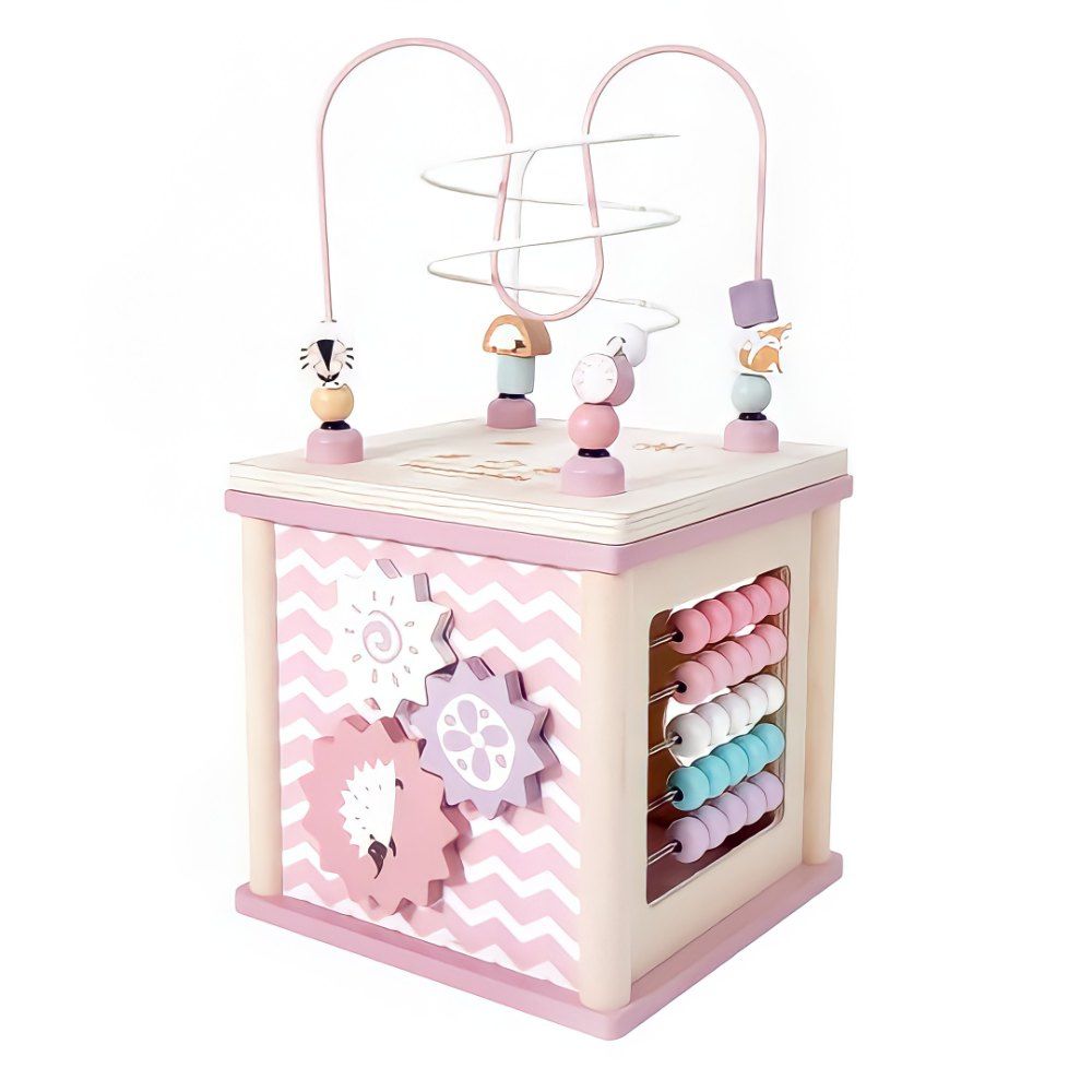 Pink store activity cube