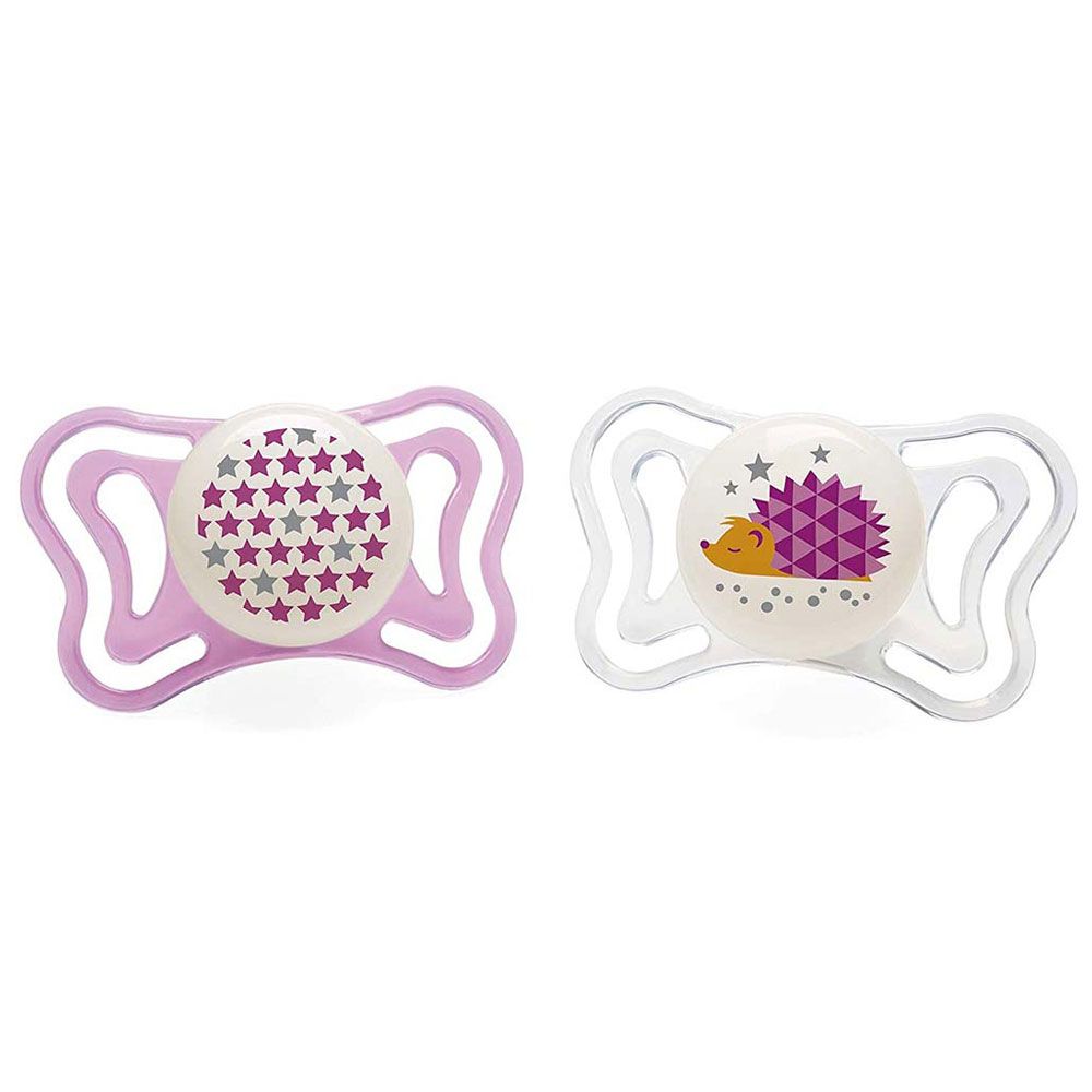 Chicco PhysioForma Soft Silicone Pacifier - Pink 0-6M 2pc