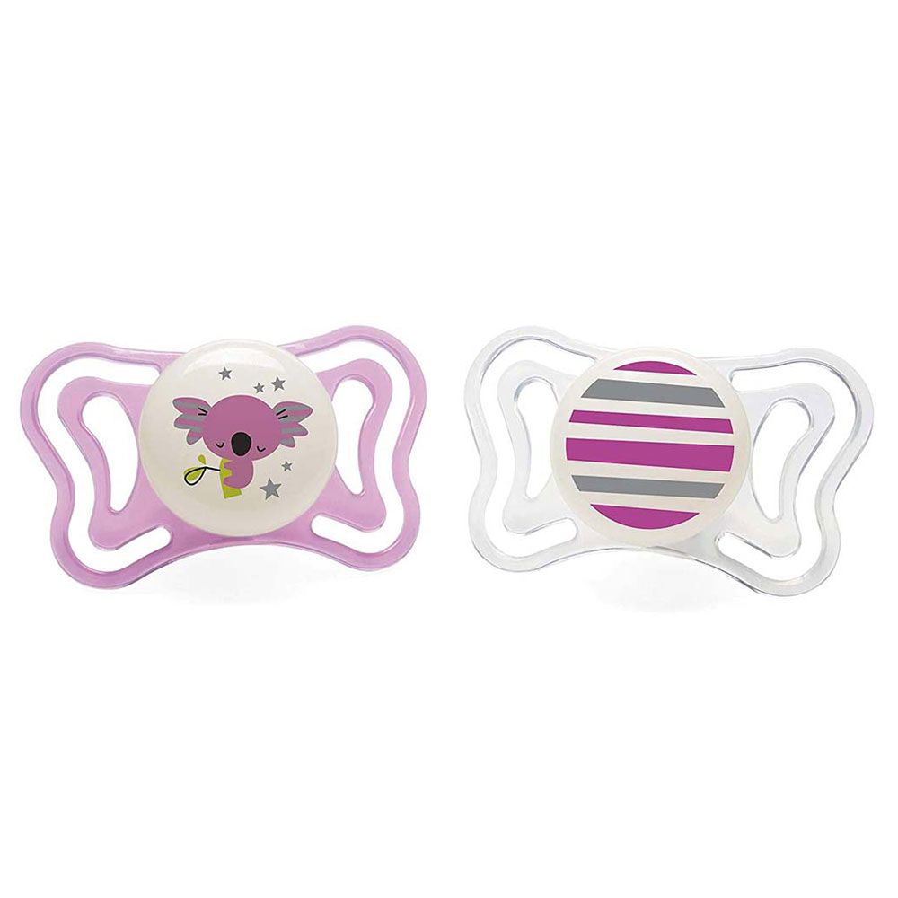 Chicco PhysioForma Silicone Mini Orthodontic Pacifier 0-2m (2pc) - Pink