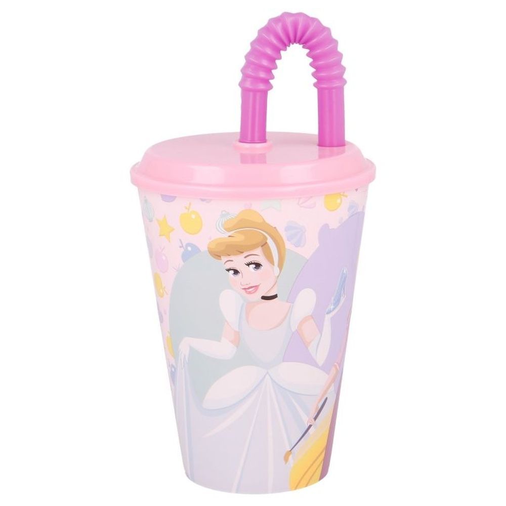 1pc Cartoon Unicorn Push-up Lid Plastic Straw Cup