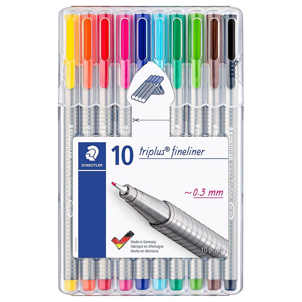 Staedtler Triplus Fineliner Pen - 0.3 mm - Assorted Colors - Set of 40 -  New