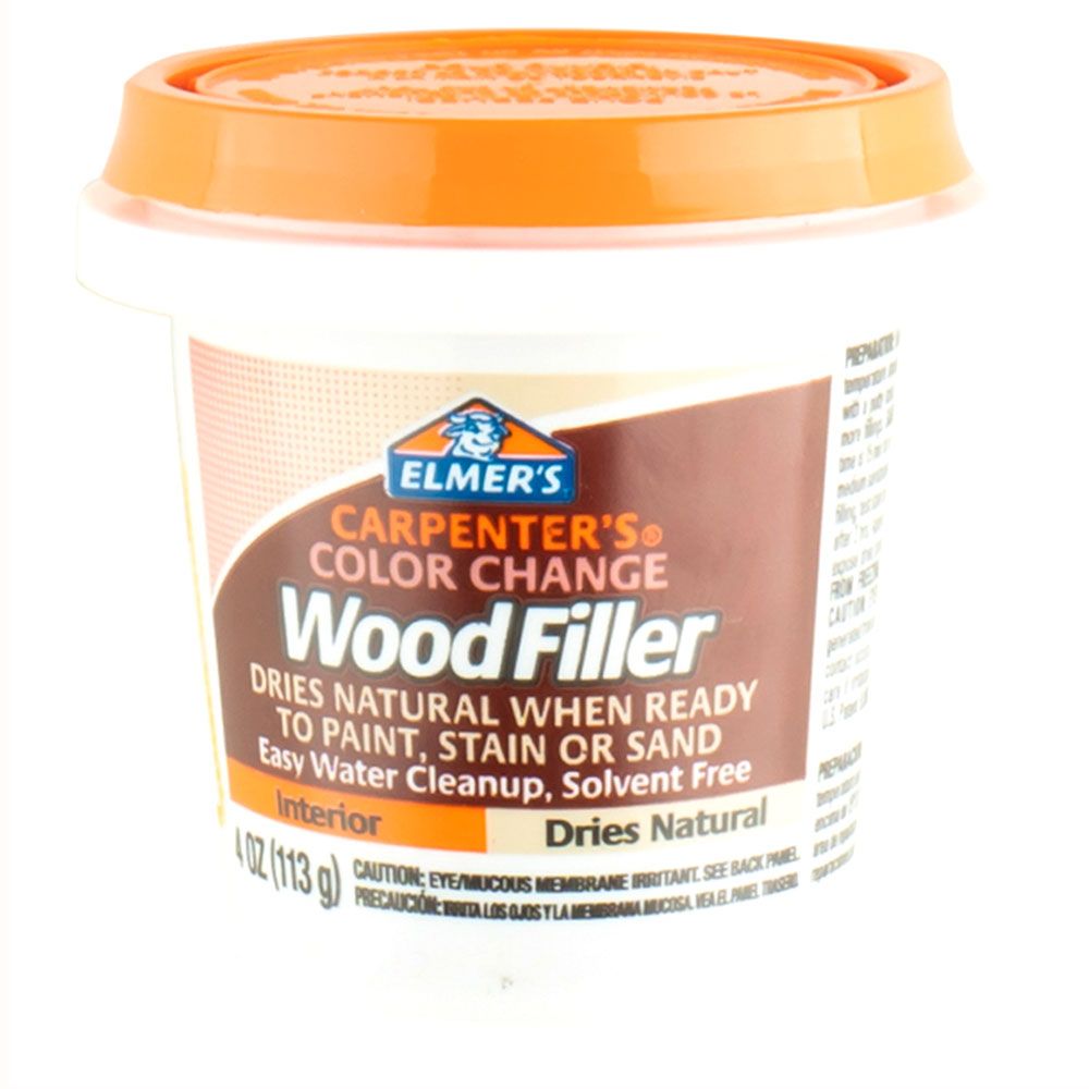 Elmer's Carpenter's Color Change Wood Filler, Natural, 8 oz 