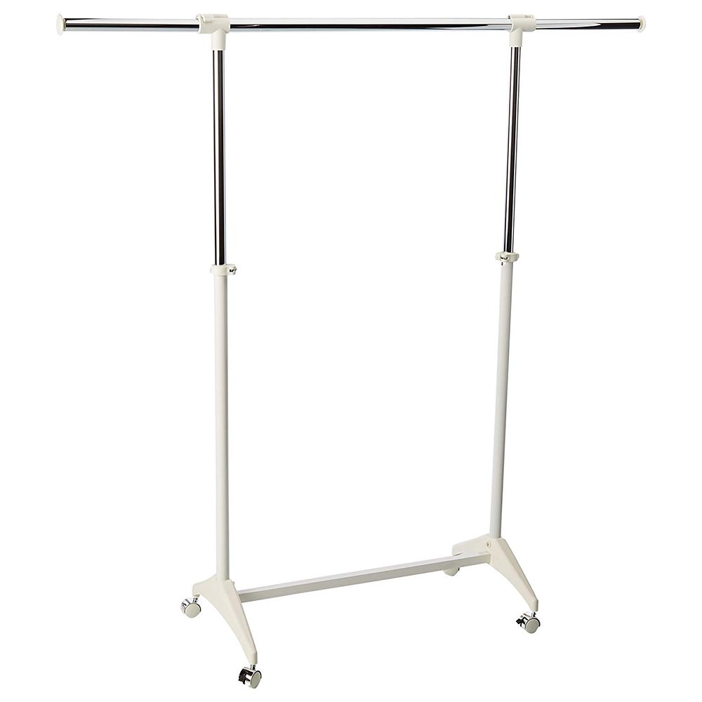 Honey Can Do White Modern Adjustable Garment Rack