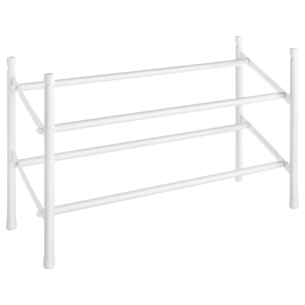 Whitmor Wood/Chrome Shoe Rack, Natural