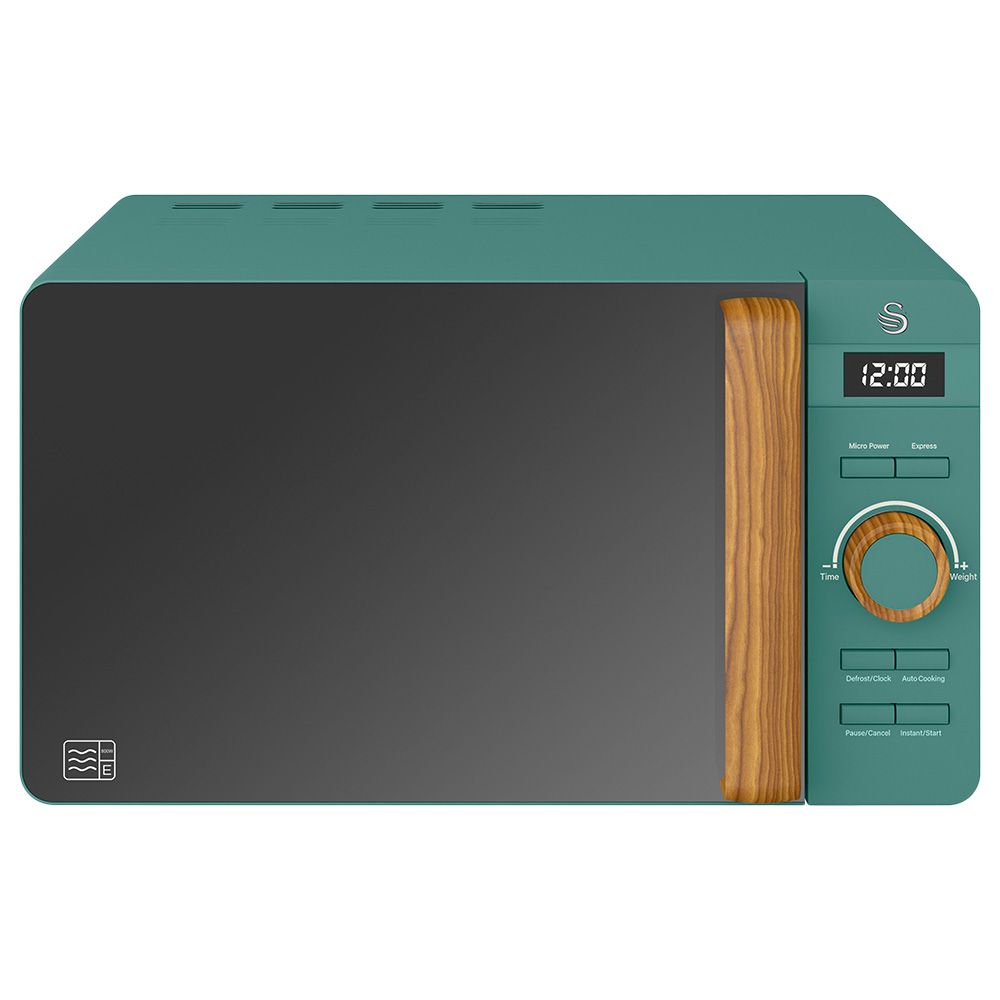 Swan 800W Retro Digital Microwave - Pink