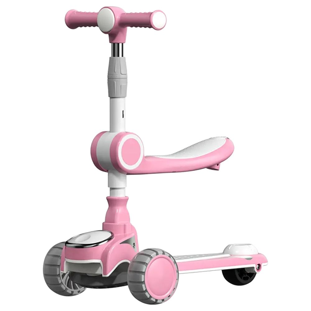 Pikkaboo - Mini Rider Led Light Scooter w/ Music - Pink
