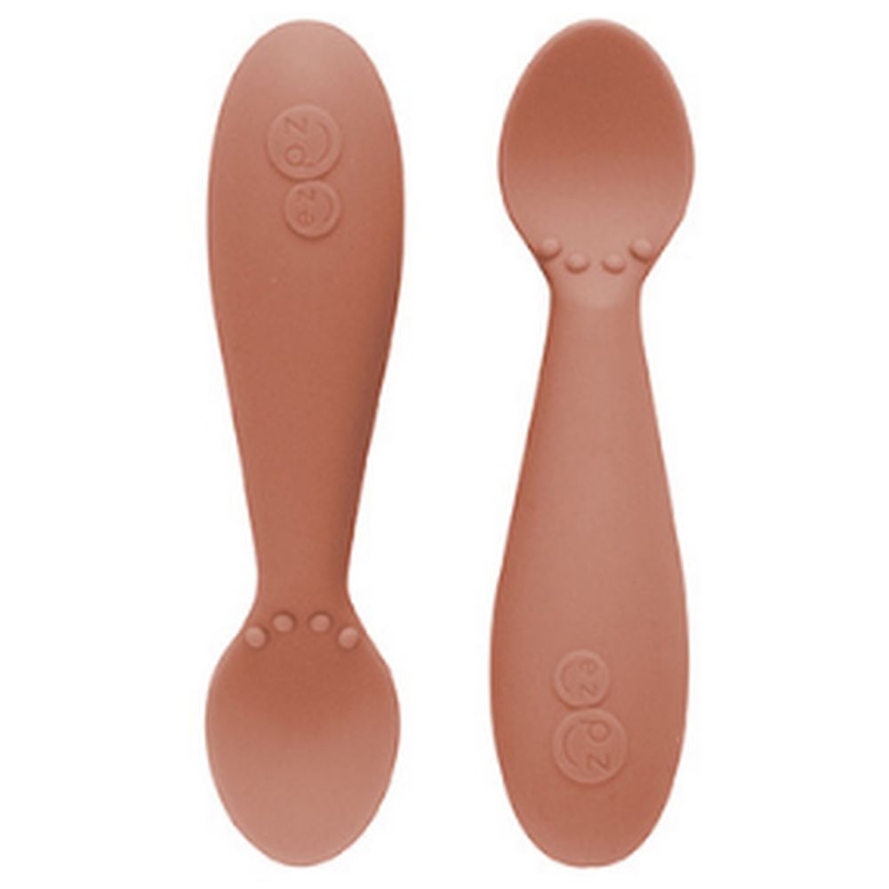 EZPZ - Tiny Spoon silicone spoon 2 pcs, pastel pink, Pink