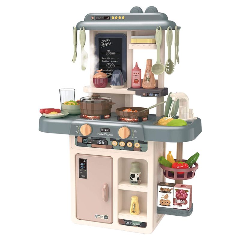 Kitchen Set Multifunction Cooking Kids Toy with Sound and Light Pretend Play Includes Play Food, Kit