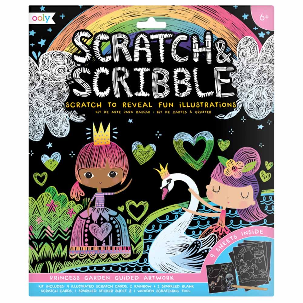 Ooly - Scratch & Scribble Art Kit- Princess Garden