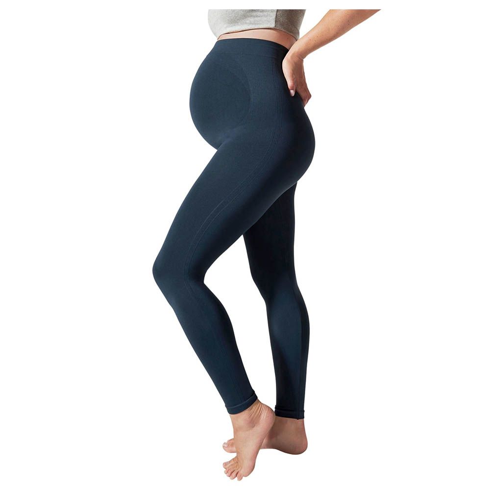 Mums & Bumps - Blanqi Maternity Belly Support Crop Legging - Navy