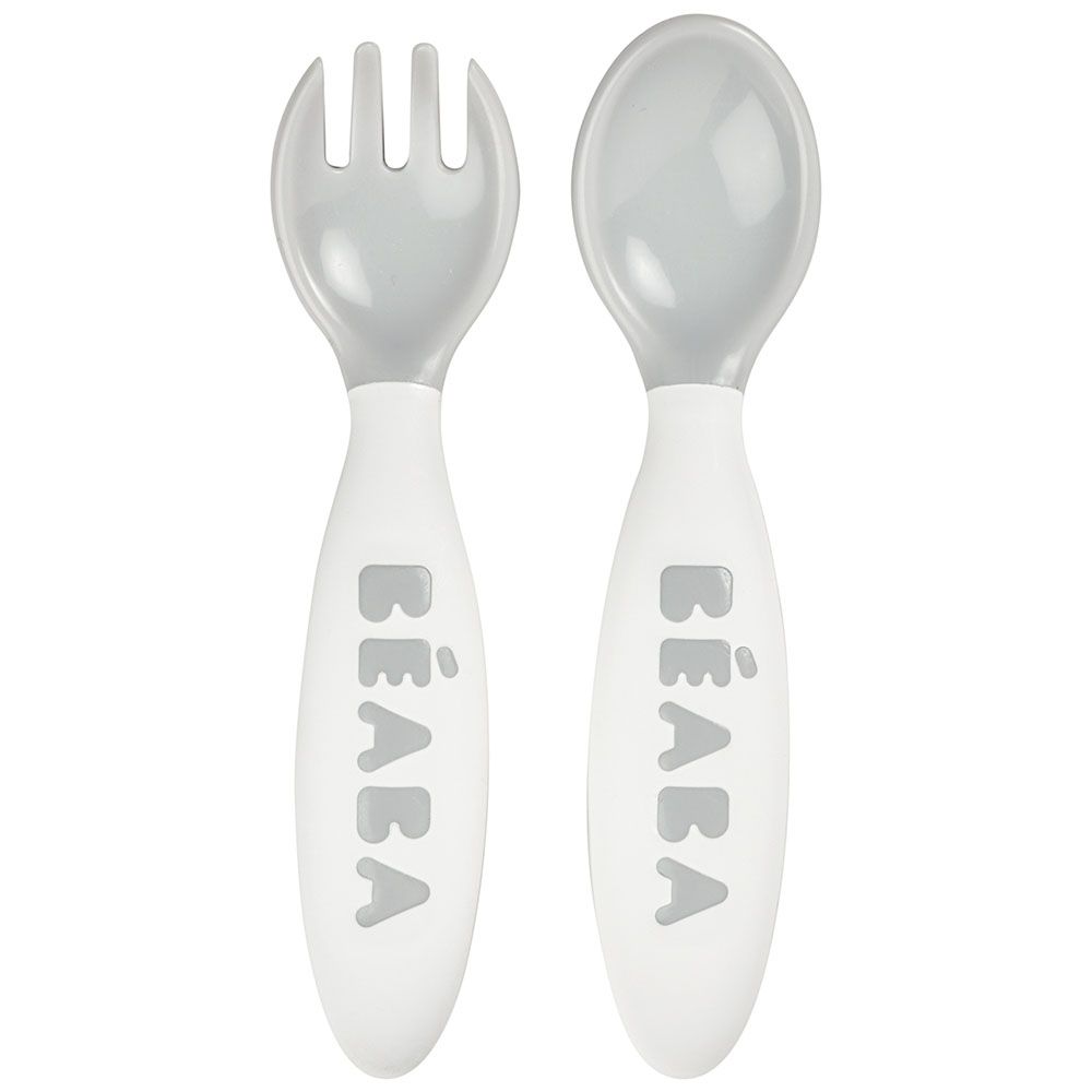 Beaba - Training Fork And Spoon 2nd Age - Light Mist