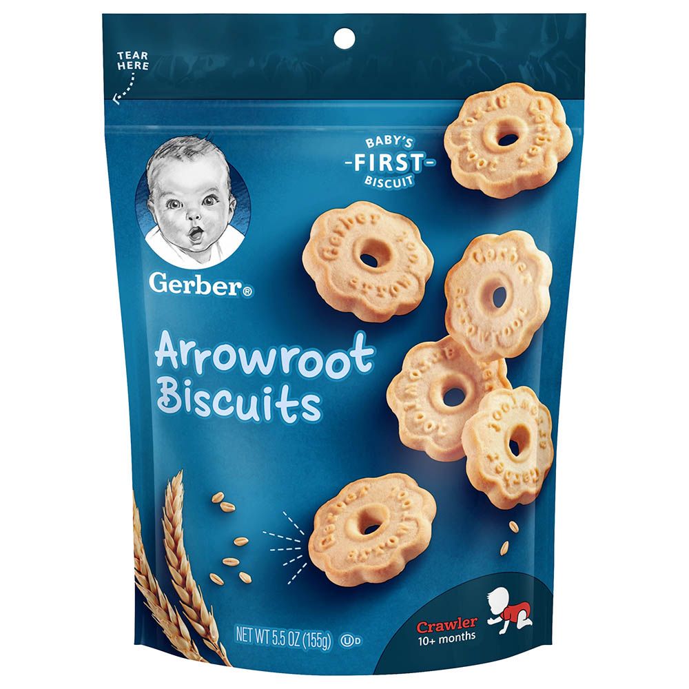 GERBER® Biscuits à l’arrowroot, collations pour bébés 155 g 155 GR