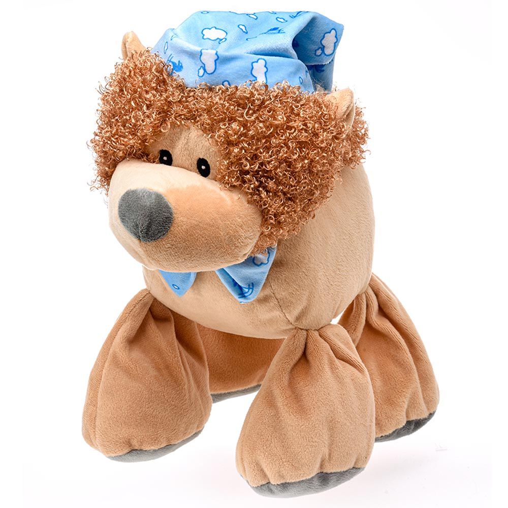 Tiny Hug Uniqkidz Soft Toy Baby Lion w Blue Cap 30cm