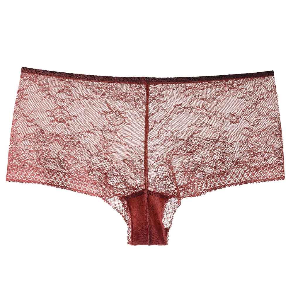 Lacy Dreams - Comfortable Lace Brief - Brown