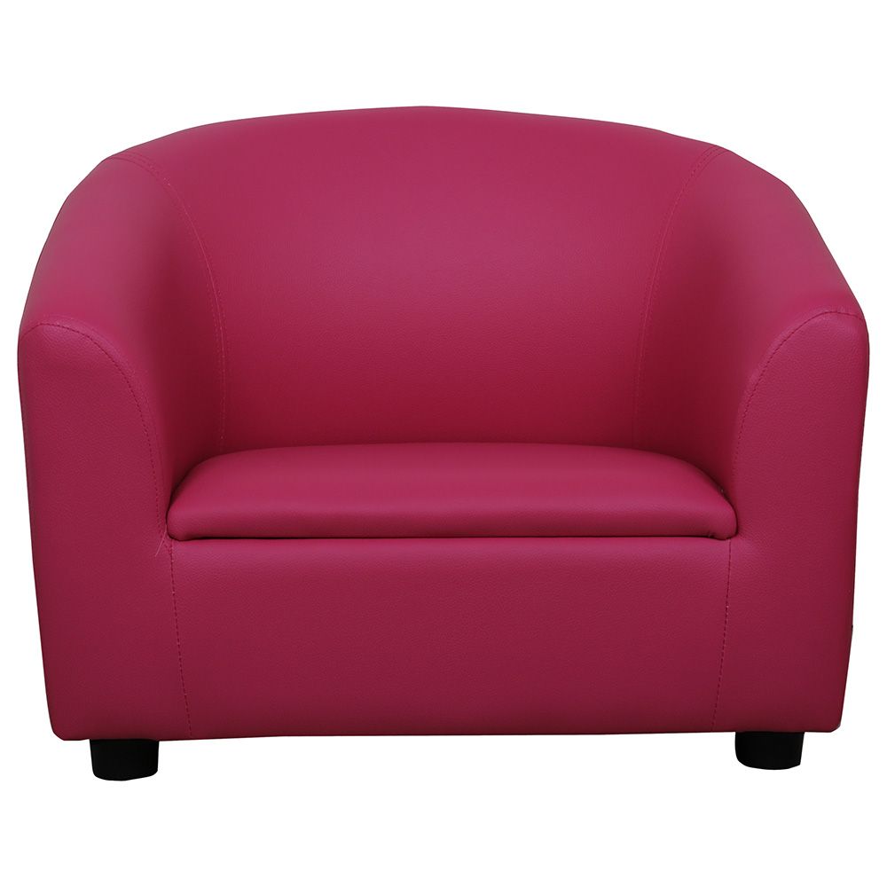 Pink on sale leather couch