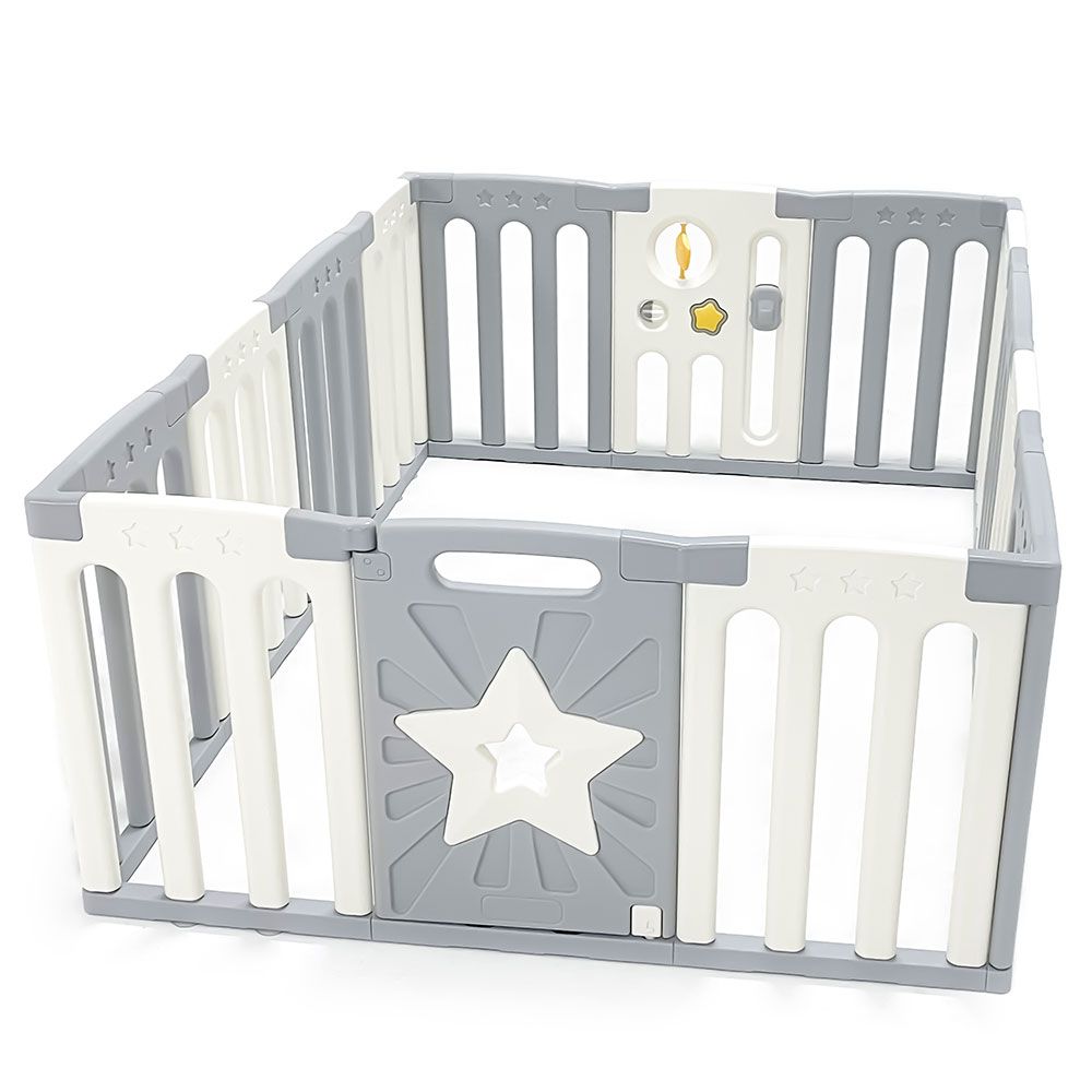 Baby playpen hot sale grey