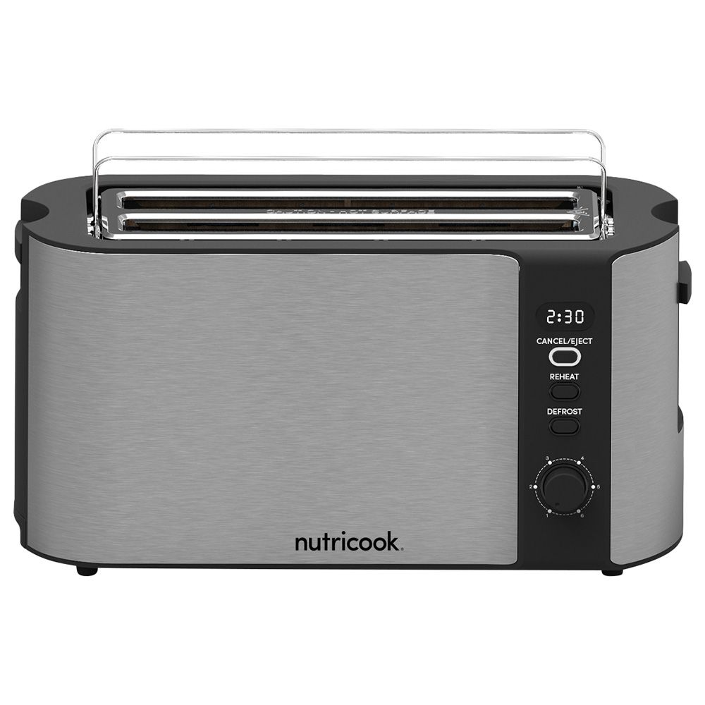 Nutricook Digital 2-Slice Toaster with LED Display, Stainless