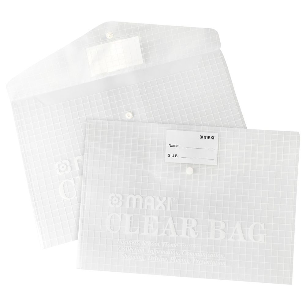 WORLDONE Tree Print My Clear Bag Button Folder (Mix, Set of 6, FC) :  Amazon.in: Office Products