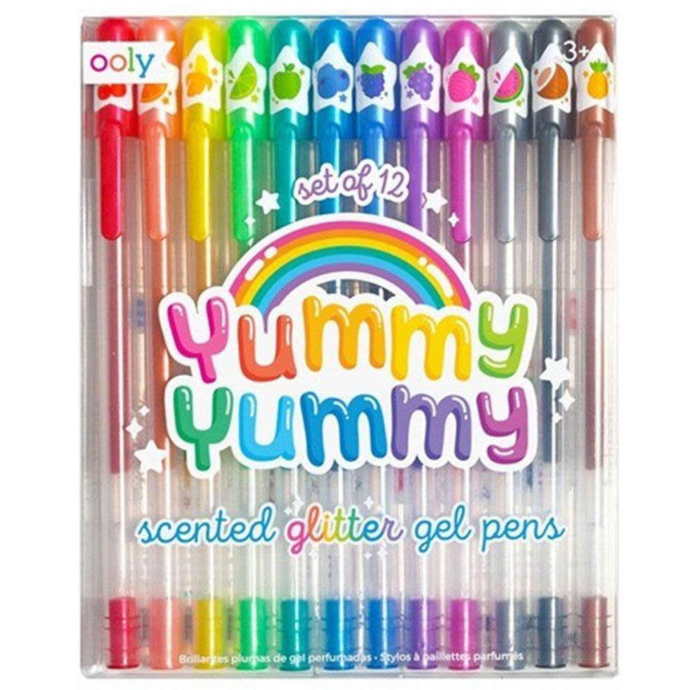 24 PC Scented Gel Pens Set Fruit Scent Glitter Pen School Drawing Coloring  Book