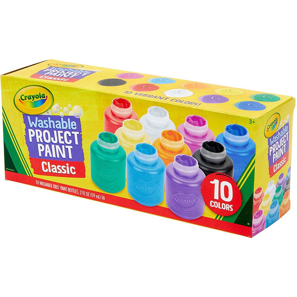 CRAYOLA WASHABLE FINGER PAINTS, SET OF 5 DIFFERENT COLORS, BY BINNY & SMITH