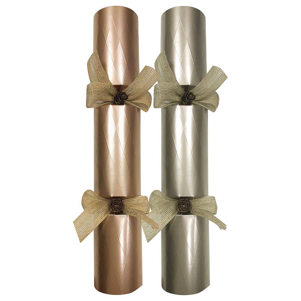 rose gold and silver christmas crackers