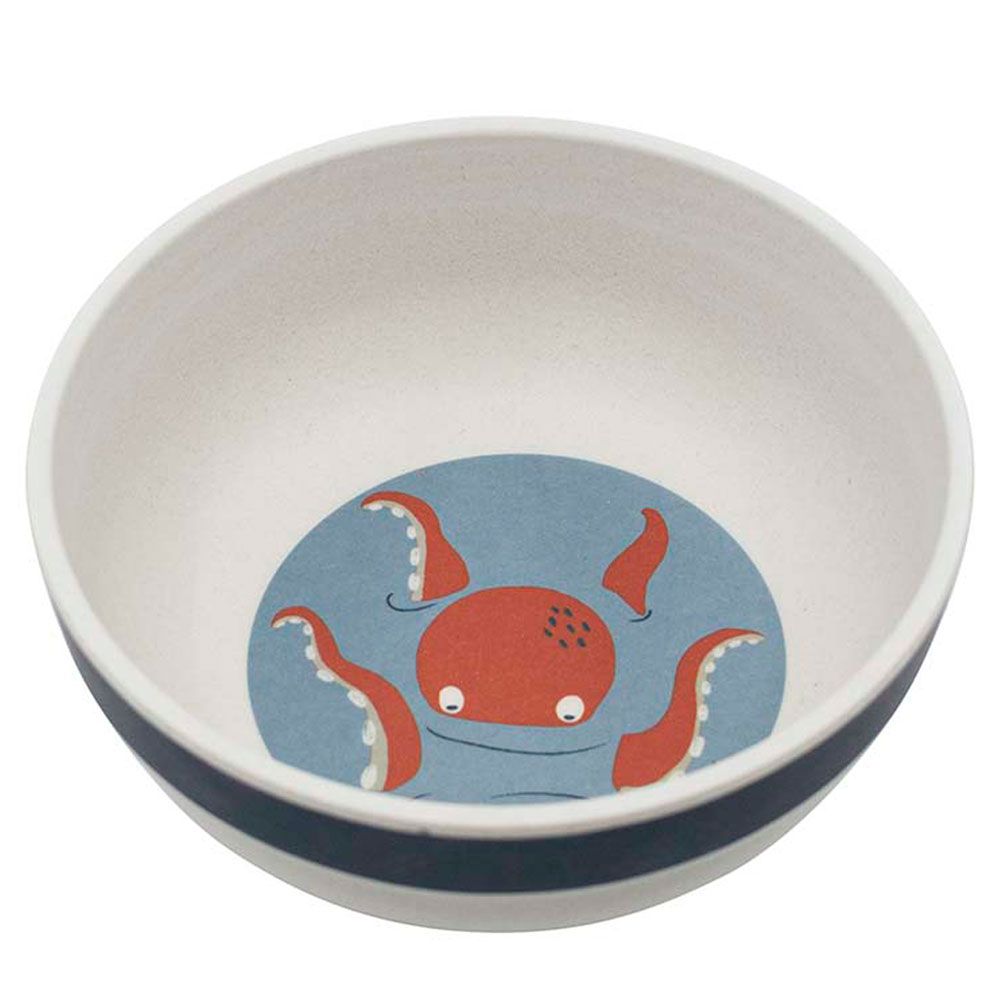 Bamboo Dinnerware Snack Bowls for Kids - Cruise (Blue / Gray