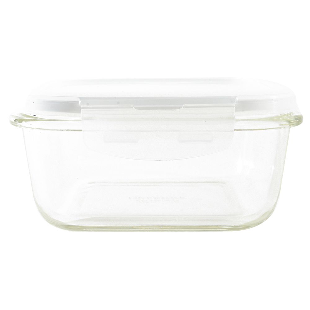 Glass container with plastic hot sale lid