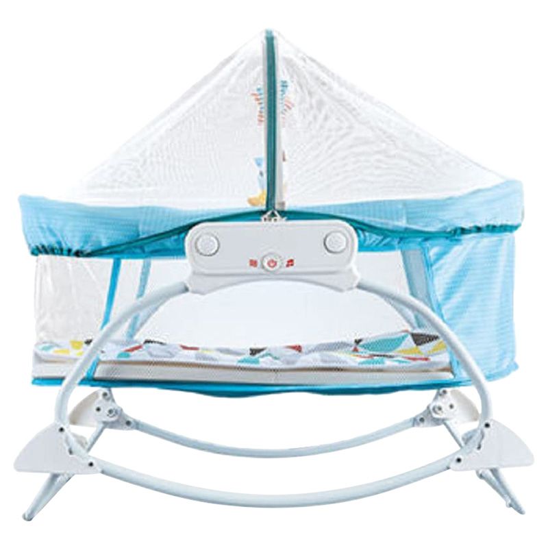 Factory Price Portable Swing Baby Rocker Bassinet Blue