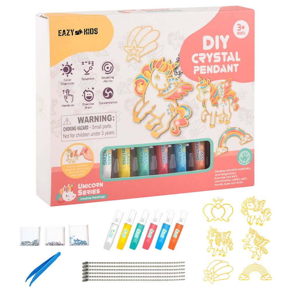 Unicorn Kids Water Bottle Diy Craft Kit Diamond Stickers Decor