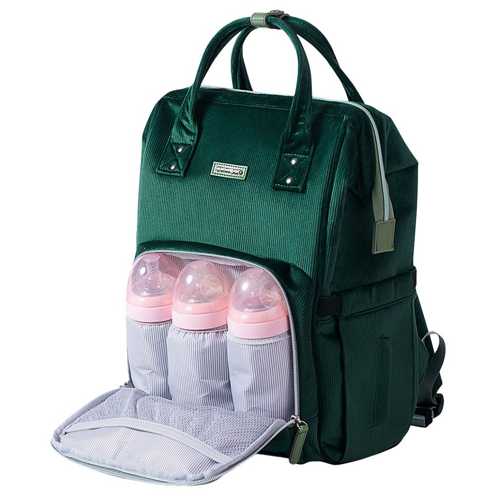 Green backpack hot sale diaper bag