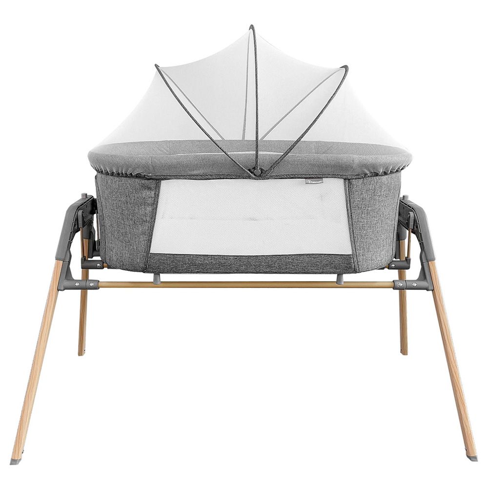 Teknum 3 in 1 Baby Rocker Bassinet w Mosquito Net Grey