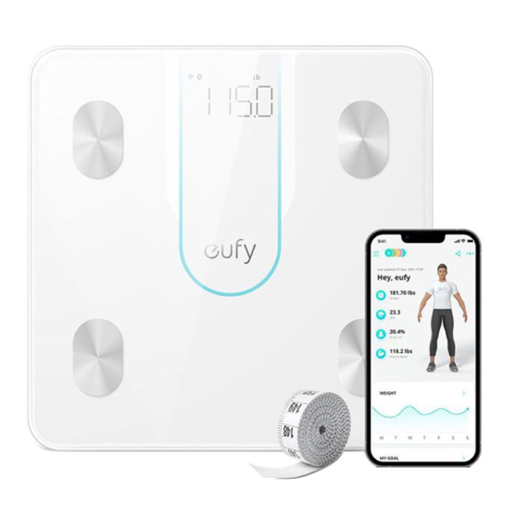 eufy Smart Scale P2, Digital Bathroom Scale with Wi-Fi, Bluetooth, 15  Measurements Including Weight, Body Fat, BMI, Muscle & Bone Mass, 3D  Virtual Body Mod, 50 g/0.1 lb High Accuracy, IPX5 Waterproof