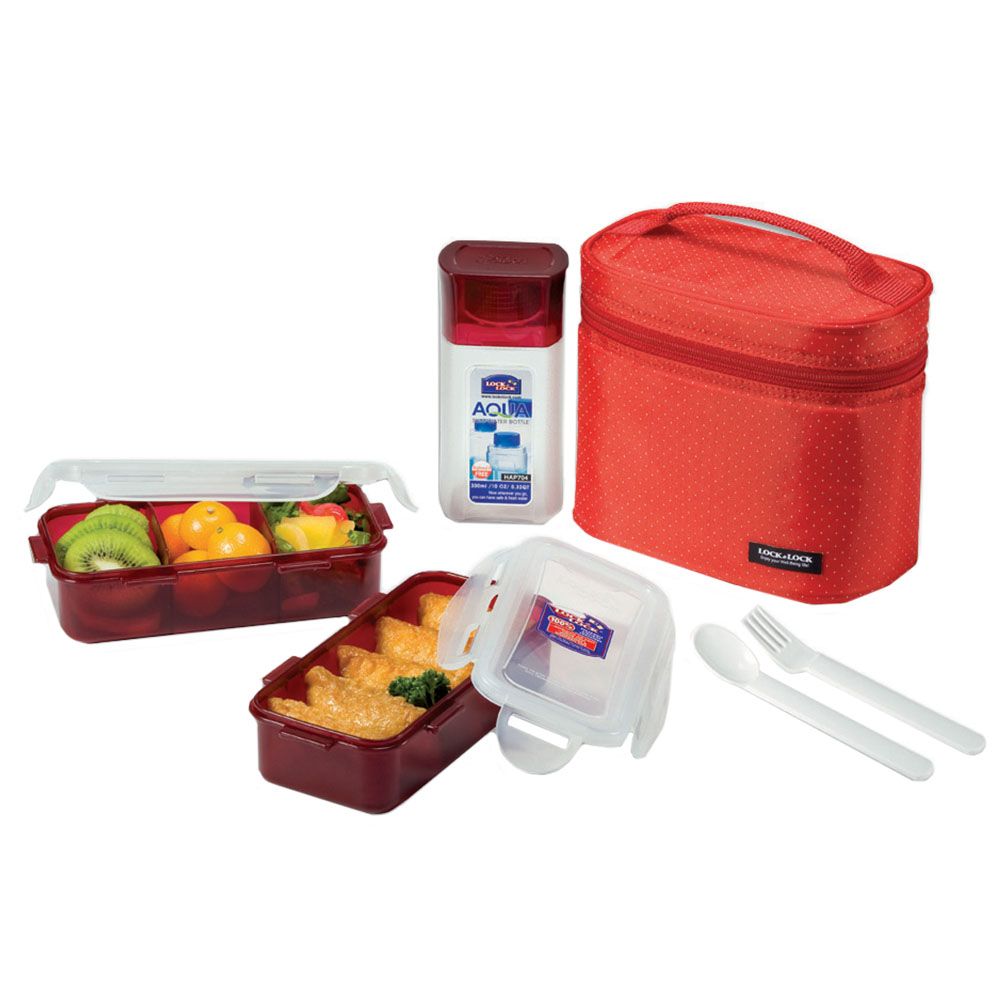 LocknLock Insulated Lunch Bag with 3 Containers 