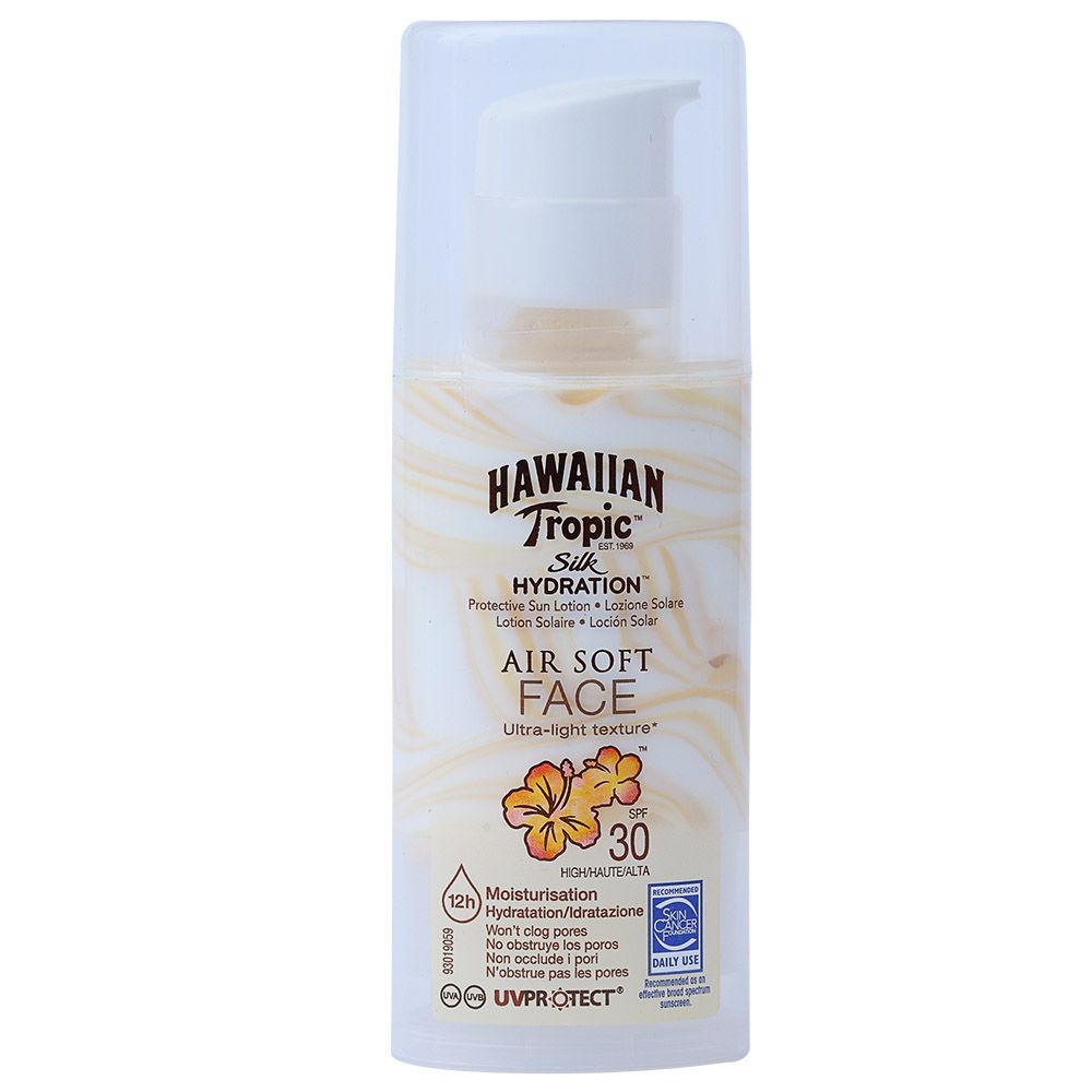 Hawaiian tropic tanning 2025 lotion on face