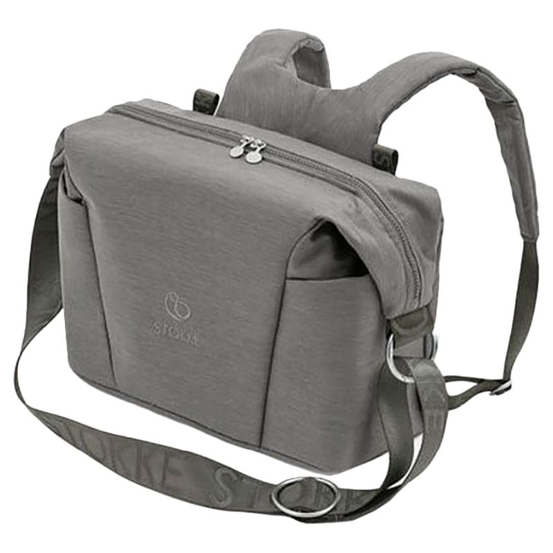 Grey store changing backpack