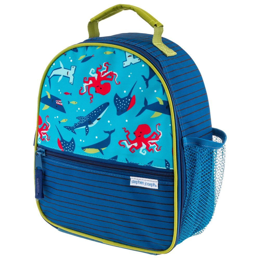 Shark backpack with on sale lunchbox