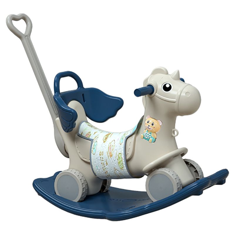 Lovely Baby 2 In 1 Rocking Horse Ride On Blue