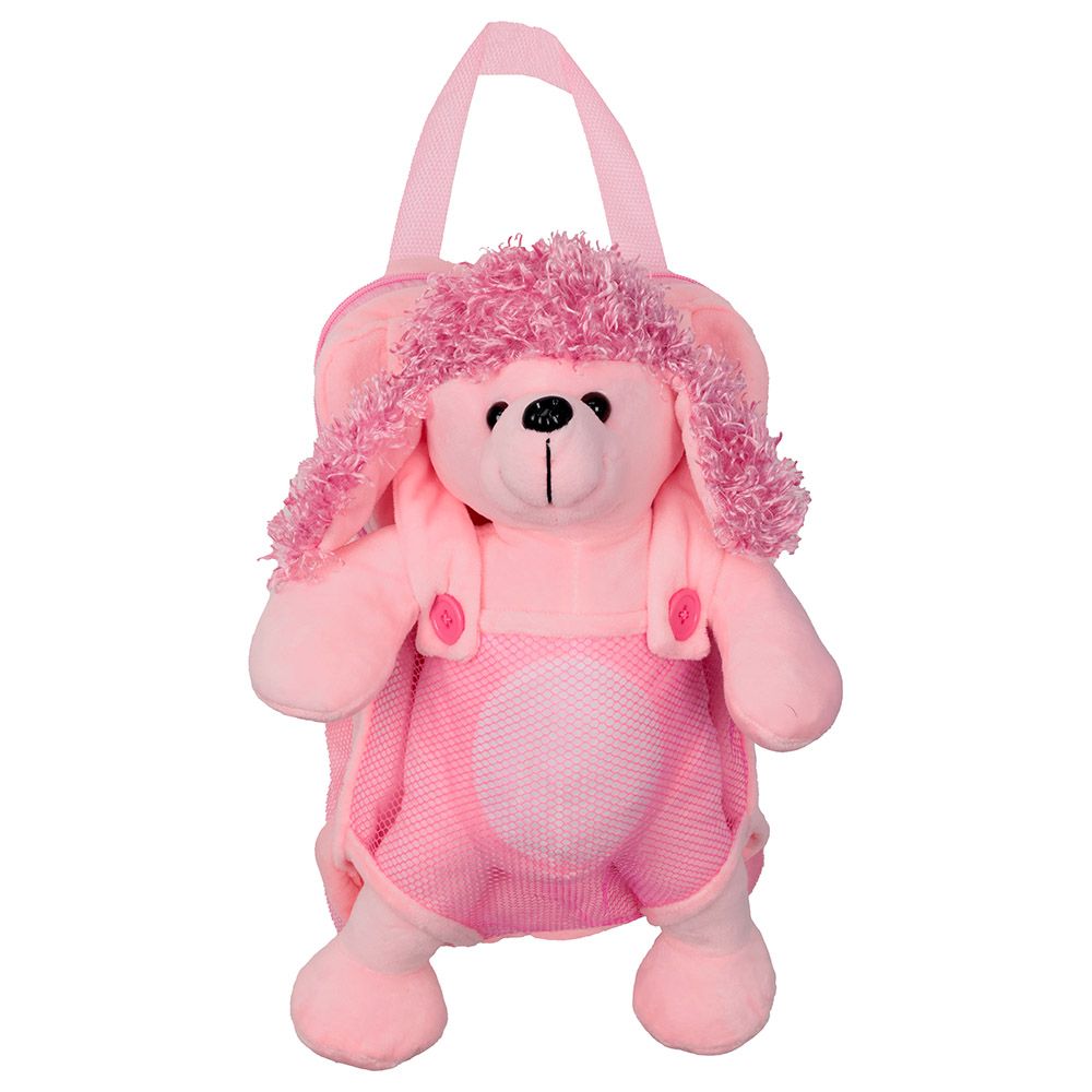 Cuddles Poodle Pinky Plush Backpack 14 Inch