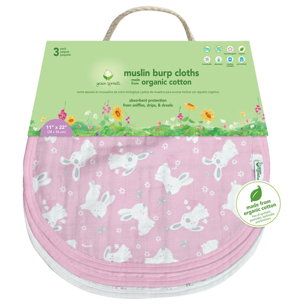 Green sprouts muslin store organic burp cloths