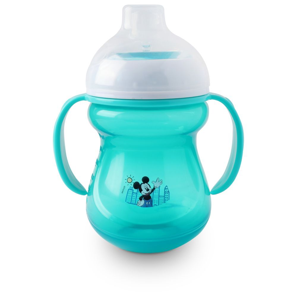 1pc Baby Sippy Cup With Angled Spout, Pp Material With Silicone