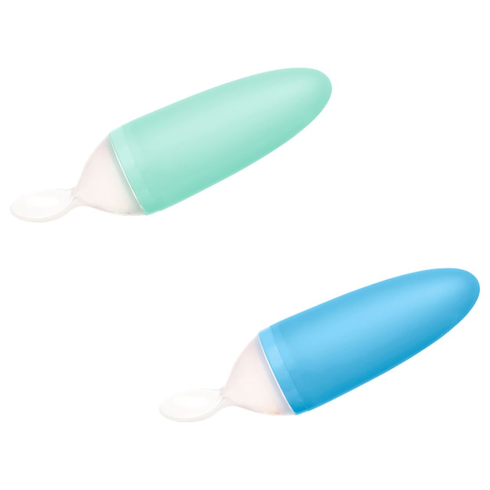 Boon - Baby Food Dispensing Spoon - Pack of 2 - Blue/Green