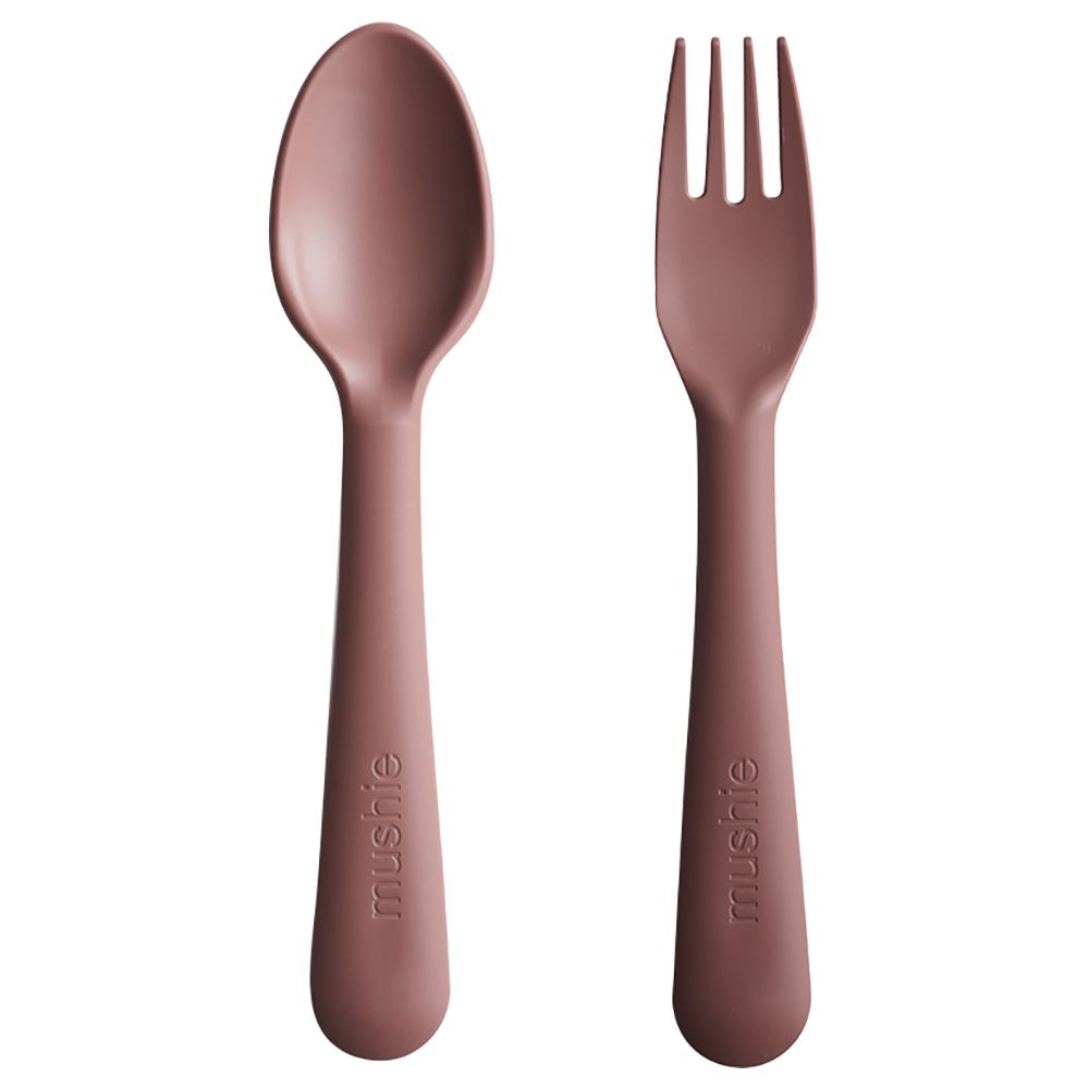 Mushie Fork and Spoon Set (Mustard)