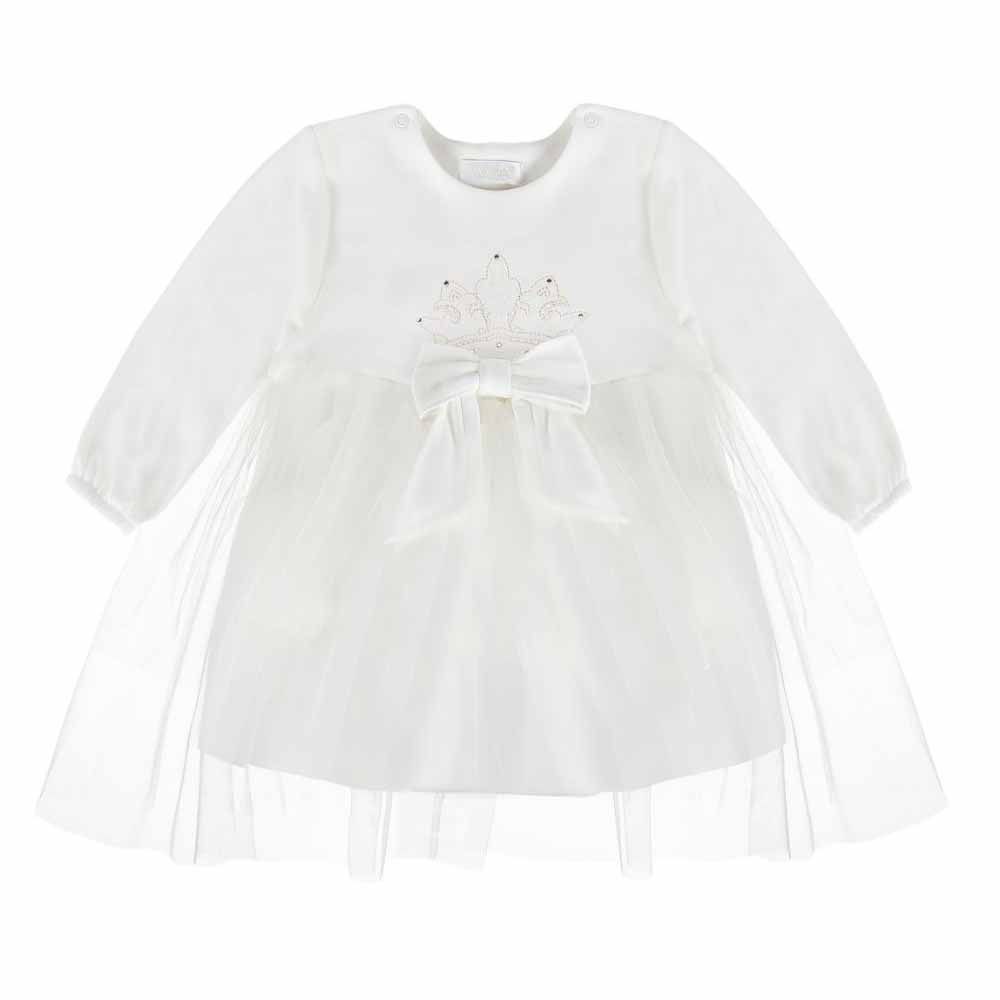 Sofija - Baby Girls Ivory Cotton Floral Bodysuit Set