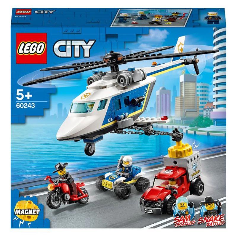 Lego City Police Helicopter Chase Police Game 212 Pcs