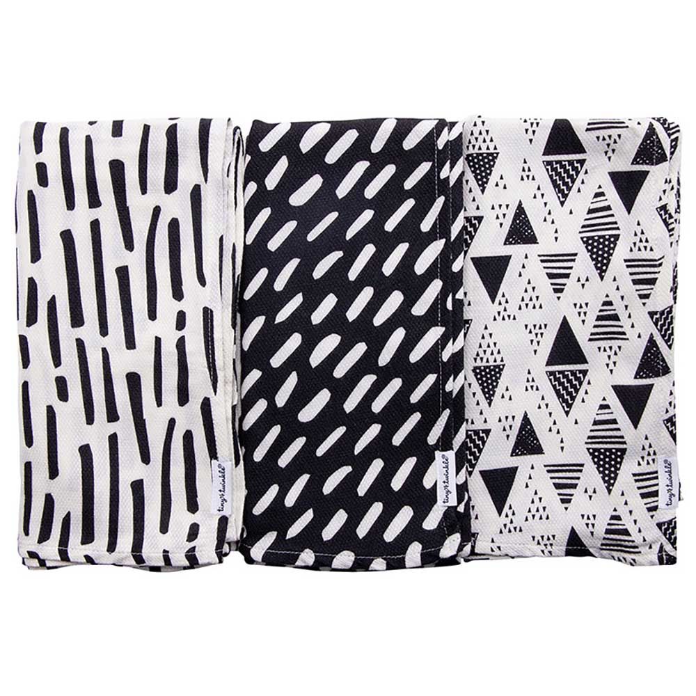 Tiny Twinkle - Kaffle Swaddle Blanket Pack of 3 - Black & White