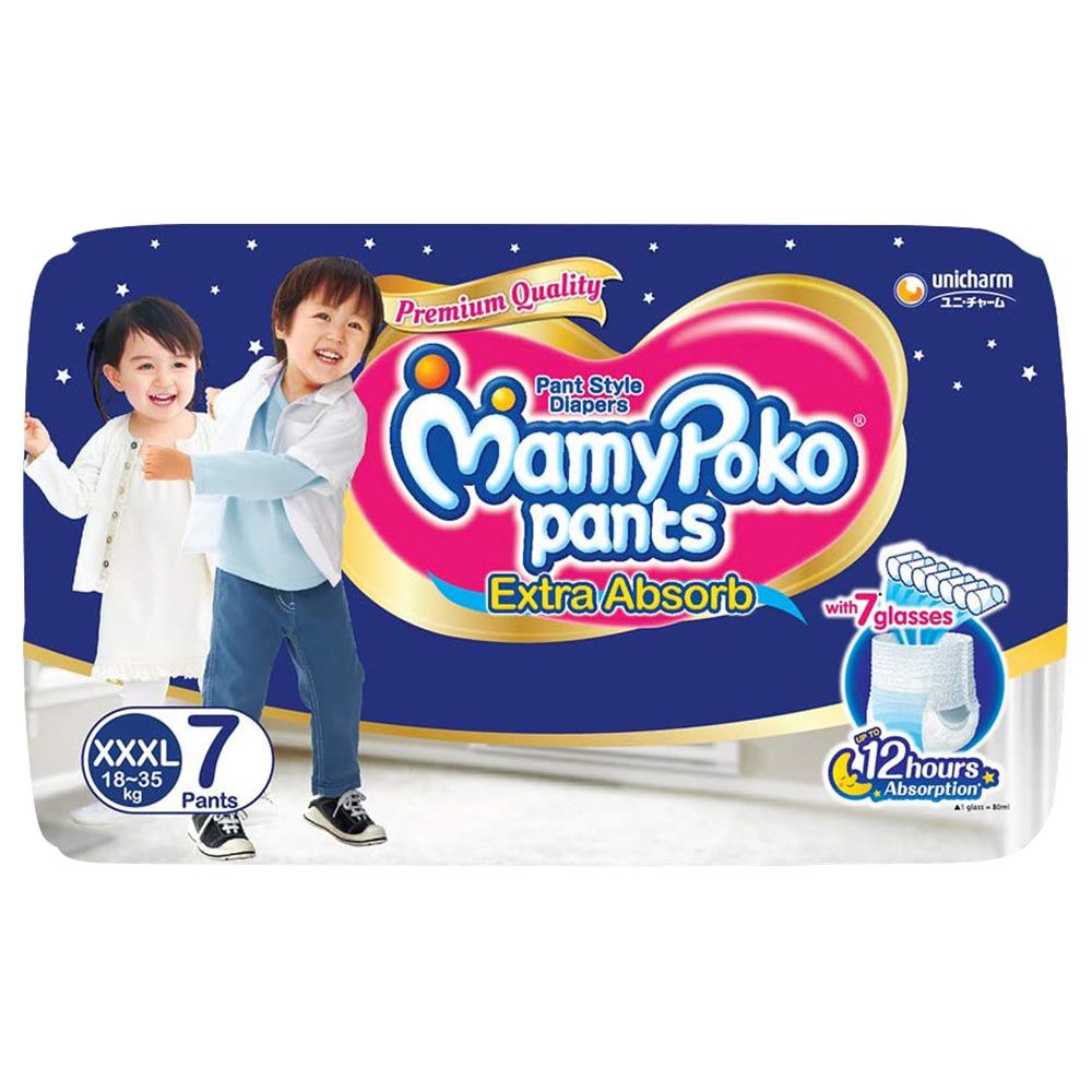 MamyPoko Pants Extra Absorb Baby Diapers, XXXL (18 - 35 kg), Pack of 7